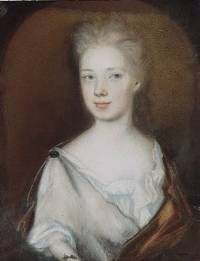 pastel portrait of a young woman by Henrietta Johnston