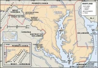 Maryland Colony Map