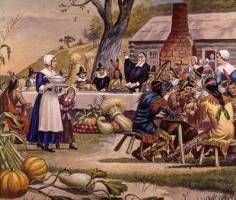 First Harvest Celebration at Plymouth Colony