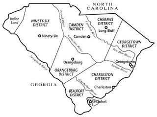 map of the colony of South Carolina