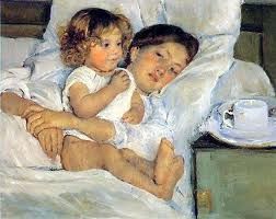 portrait of mother and child by Mary Cassat