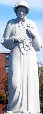 statue of Saint Elizabeth Ann Seton, educator of Catholic chidlren