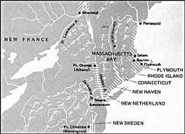 early map of the Massachusetts Bay Colony