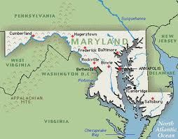 map of Maryland Colony