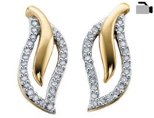 gold and diamond earrings