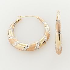 10k gold and silver earrings
