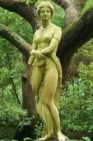 stone statue of Virginia Dare, first English child born in America