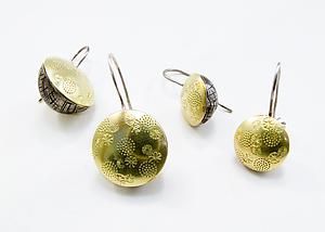 sterling silver and gold bimetal earrings