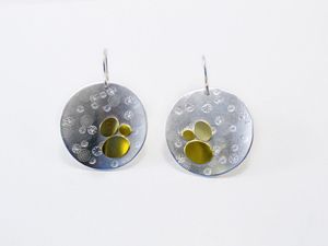 sterling silver and 18K gold earrings