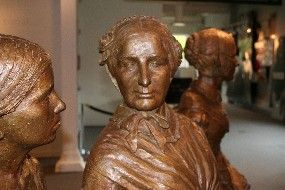 bronze statue of abolitionist and women's rights advocate, Martha Coffin Wright