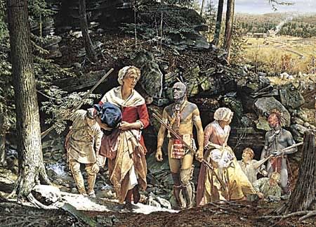 painting of Mary Jemison kidnapping