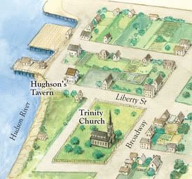 map of New York City colony