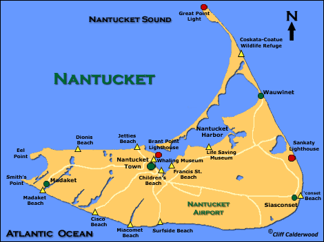 map of Nantucket Island