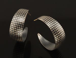 oxidized silver earrings