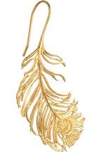 gold-plated feather earrings