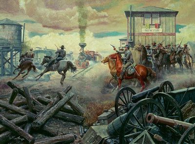 Mort Kunstler painting Grierson's Raid during the Civil War