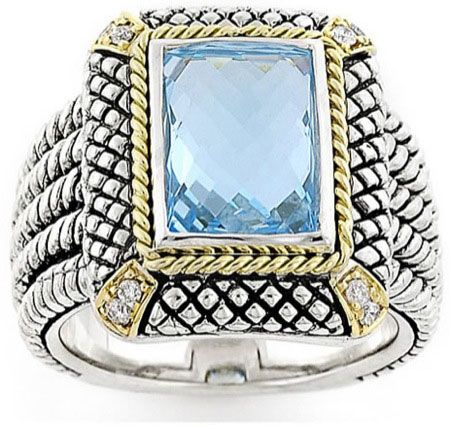 gemstone and diamond ring