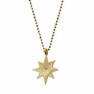 14K gold star pendant with diamond
