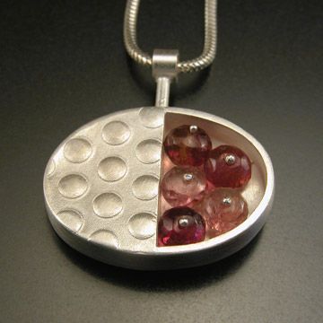 silver and bead pendant