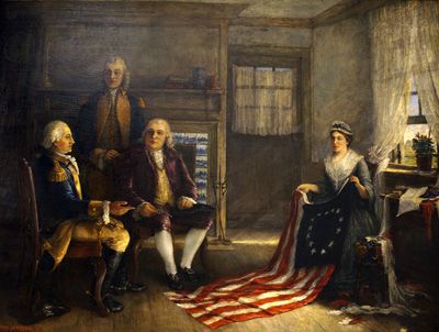 Betsy Ross sewed the Star-Spangled Banner