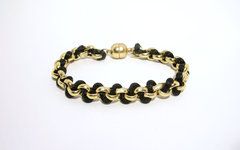 gold and satin magnetic bracelet