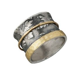 two-tone metal ring