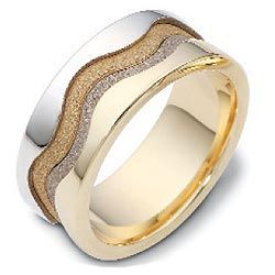 gold or titanium designer wedding bands
