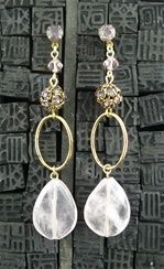 gold and gemstone hoop earrings
