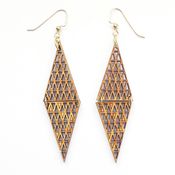 bamboo triangle earrings