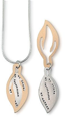 designer necklace with saying