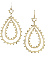 14K gold plated teardrop earrings
