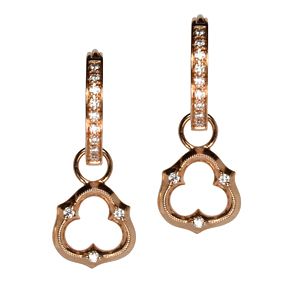rose gold earring charms