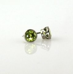 white gold and gemstone stud earrings