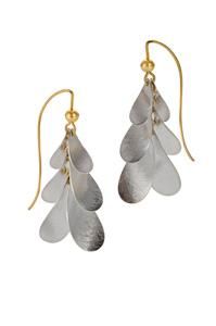 sterling silver petal earrings