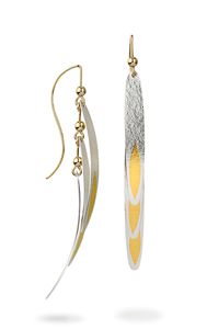 silver and 24K gold handmade earrings
