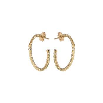 gold bead hoop earrings with diamonds