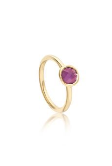 amethyst and gold vermeil ring