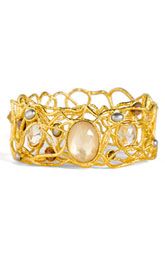 18K gold, gemstone and pearl bracelet 