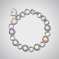 sterling and multi-gemstone bracelet