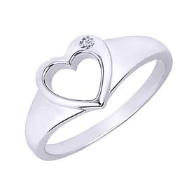 sterling silver and diamond ring