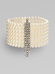 sterling silver and Swarovski pearl bracelet