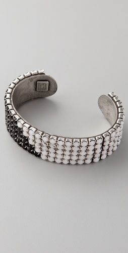 designer cuff bracelet with Swarovski crystals