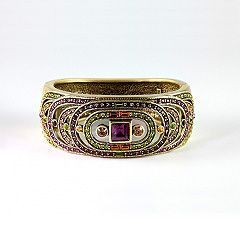 antique bronze and multicolor crystal bracelet