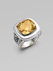 sterling silver and citrine ring