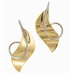 sterling silver and 14K gold earrings
