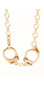 gold vermeil handcuff necklace