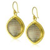 22K gold and Moroccan agate earrings