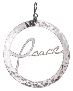 sterling silver peace earrings