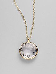 clear quartz and 18K yellow gold necklace