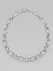 18K gold and sterling silver link necklace